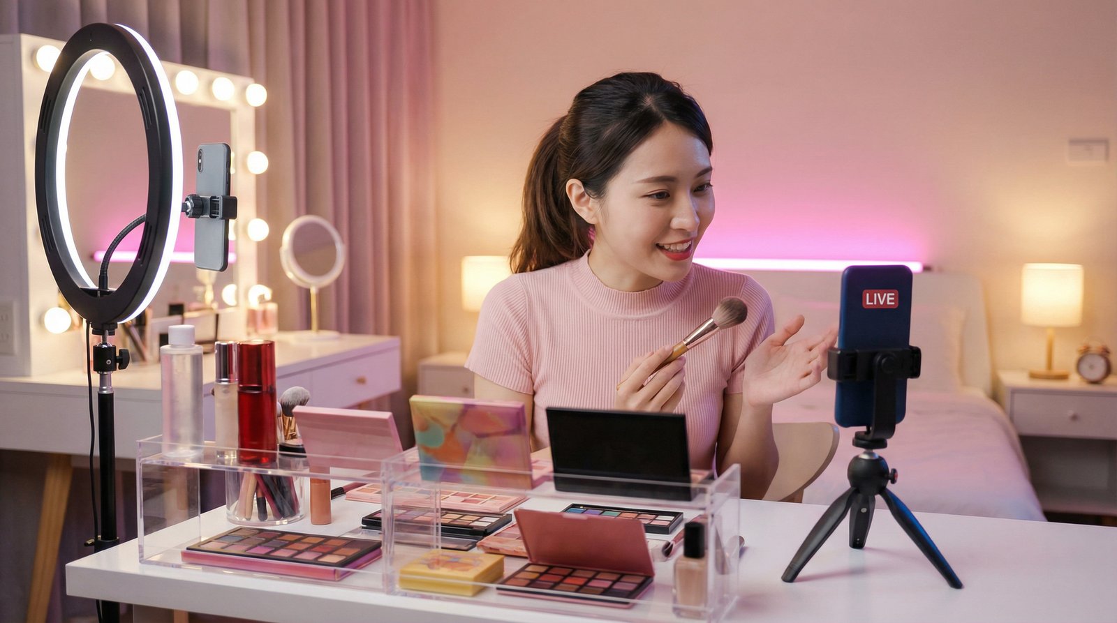 黑丝美妆直播视频